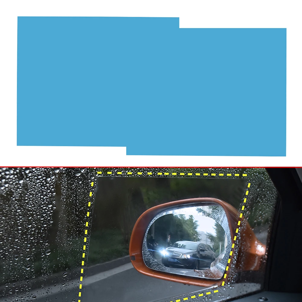 

2x Anti Fog Car Mirror Window Films Rainproof Side Rearview Mirror Protective Films Anti Water Mist Auto Side Window Stickers