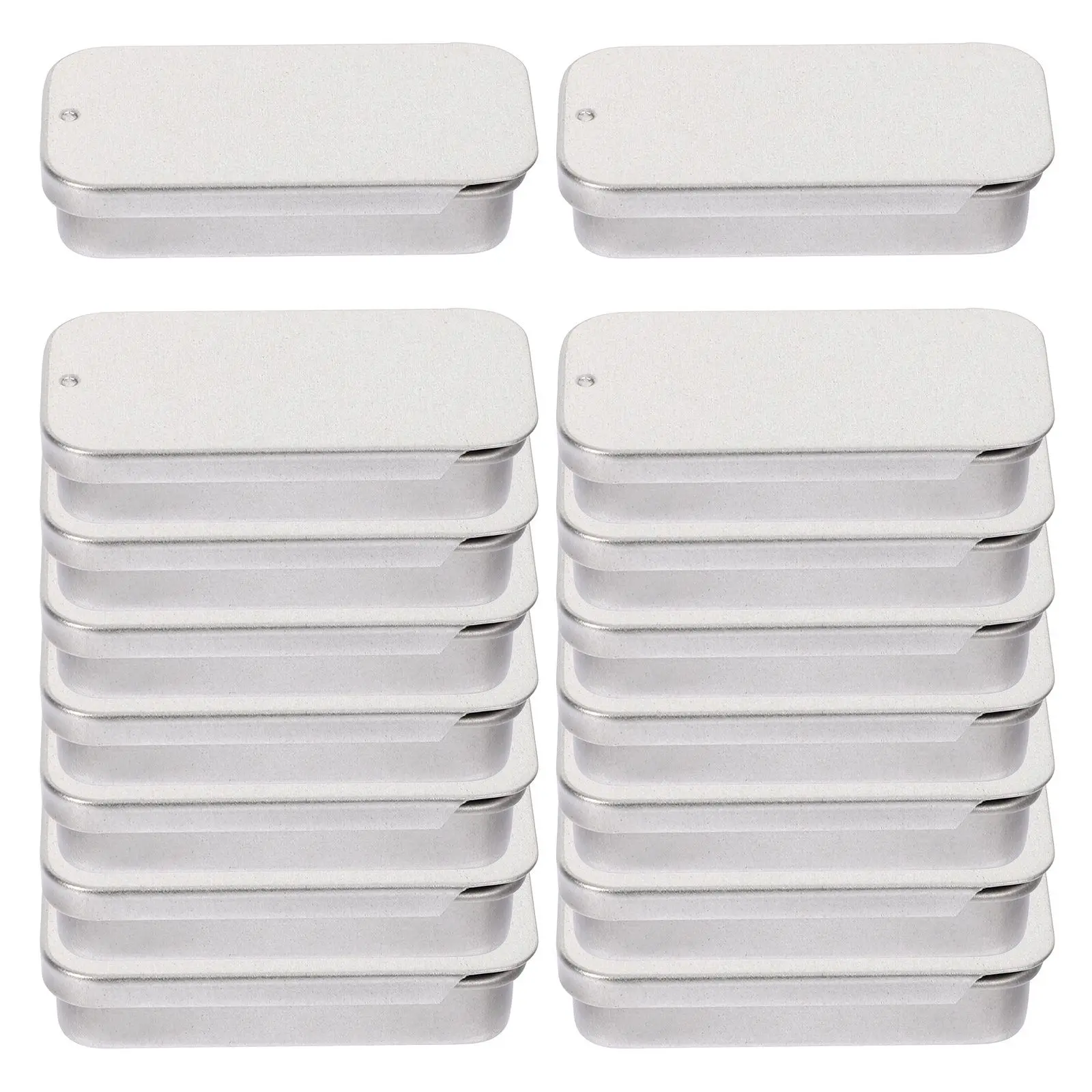 

16 Pcs Small Tinplate Boxes Push Pull Lids Portable Candy Tins Multi Purpose Metal Containers Balm Boxes Storage Solutions High