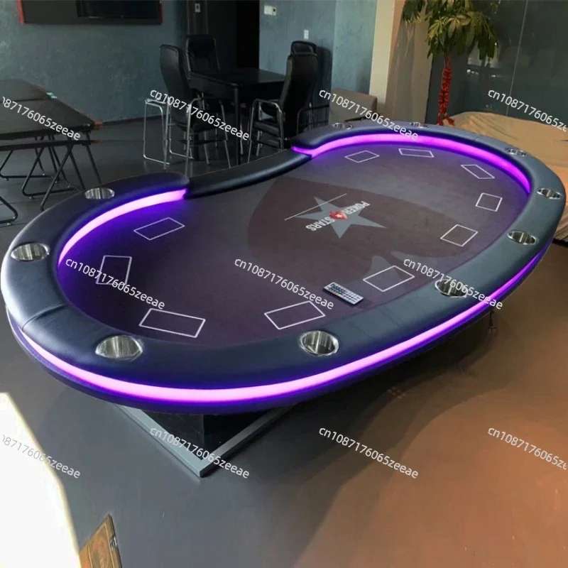 

Poker Table with Remote Control Color Changeable Poker Table Competition Table Various Professional Factory Customization