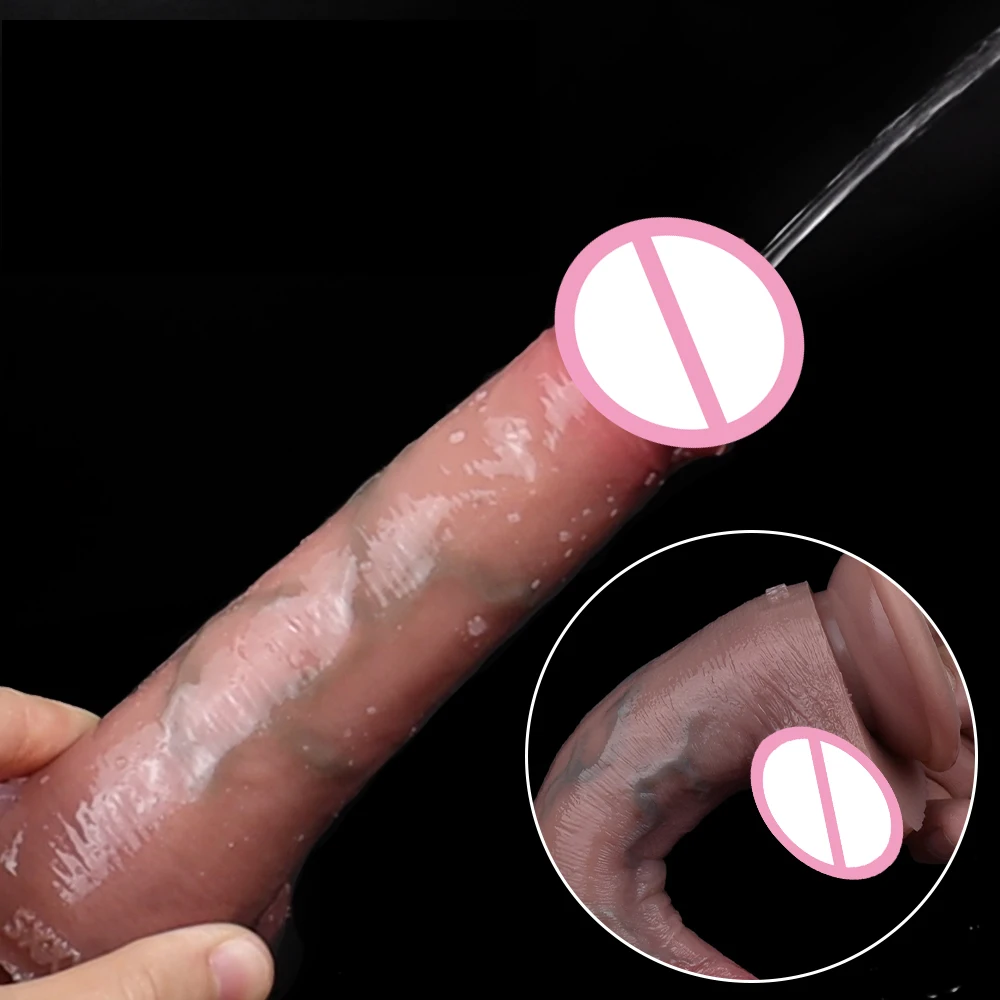 LUUK Stimulated Artificial Penis With Squirting Function Soft Silicone Ejaculation Dildo Vaginal Orgasm Erotic Sex Toy For Women