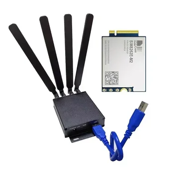 Placa do desenvolvimento do modem com caso, módulo 5G, modem do Internet, M.2 a USB3.0, Quectel RM520N-GL RM502Q-AE RM500Q-GL