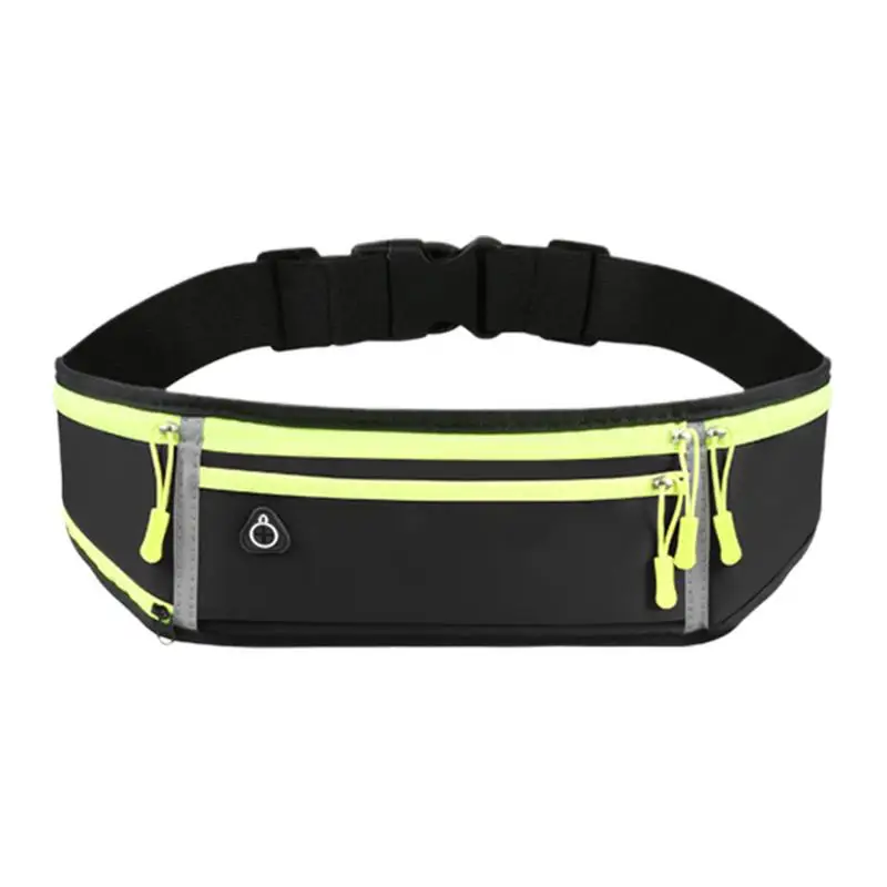 Outdoor Waist Bag Fanny Pack Slim Adjustable Waterproof Waist Bag Reflective Lightweight Waist Pack Phone Holder Workout Belt