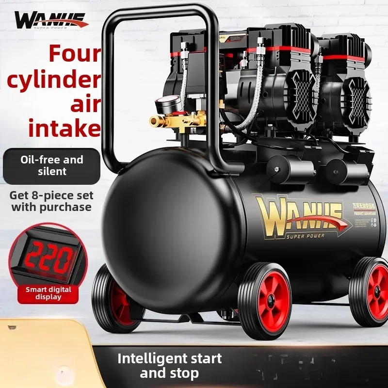 220V Portable Industrial Grade Woodworking Silent High Pressure Air Compressor Pump Air Compressors DA