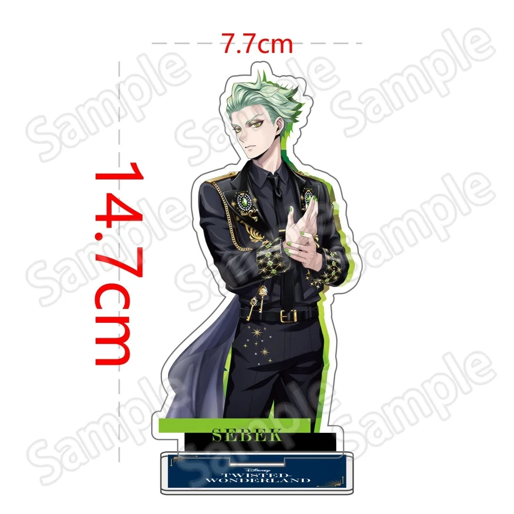 Anime Twisted Wonderland Acryl-Ständer Schlüsselanhänger 10-15cm Spiel Malleus Riddle Azul Idia Vil Leona Schreibtisch-Deko Sammlerstück Fan-Geschenk