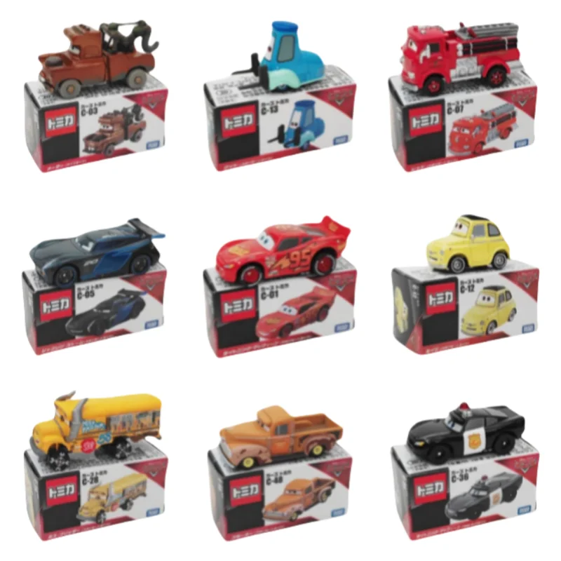 TAKARA TOMY Car Story 1:64 McQueen modelo de simulação de liga fundida, brinquedos de decoração de coleção infantil, presentes infantis.