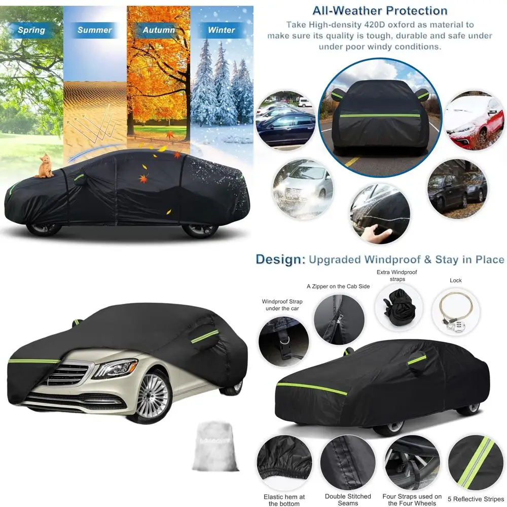 

Waterproof Heavy-Duty Outdoor Car Cover with Driver Side Zipper for S-Class 2006-2025