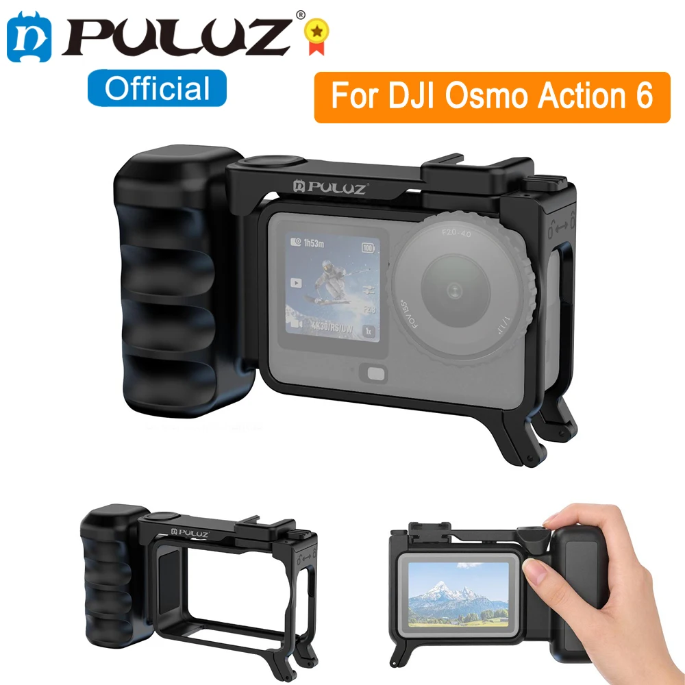 Image of PULUZ Für DJI Osmo Action 6 ABS Schnellverschluss-Griff Kamerahalterung Straßenfotografie Cold Shoe Handgriff Zubehör