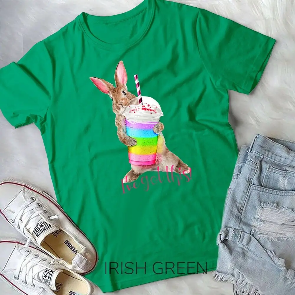 Cute Bunny Rabbit Milkshake Quote Slogan T-Shirt Unisex T-shirt