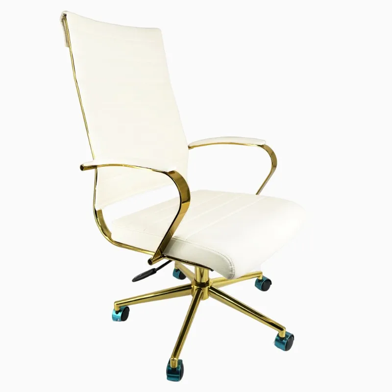 Hot Sales Luxury Leather High Back Low Price Gold Conference Executive Manager Office Chair in Home