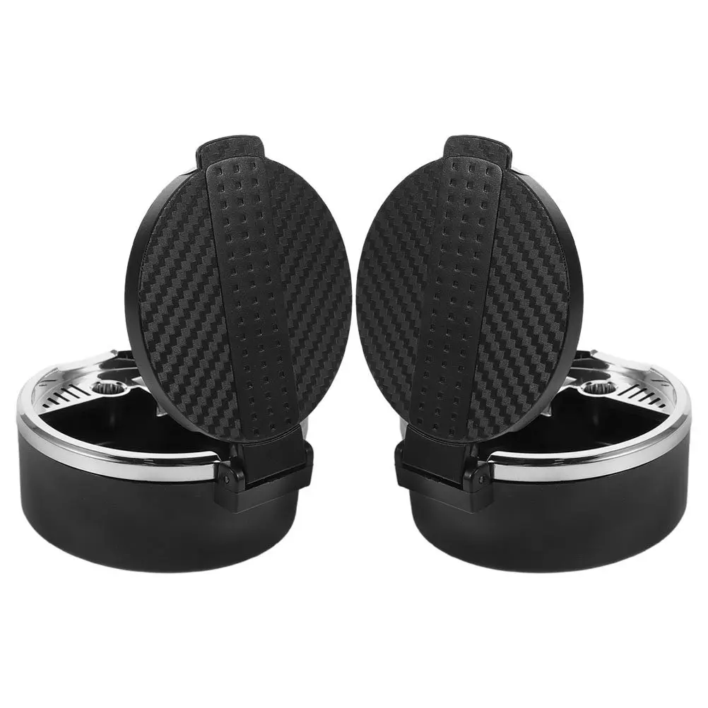 2Pcs Pcs Ashtray Lid Trash Holder Vehicle Can Compact Car Travel Black Universal Cigarette