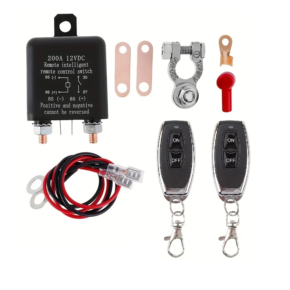 Auto di protezione dell'alimentazione DC12V con telecomando Interruttore di spegnimento del telecomando elettrico senza fili Protezione di spegnimento del punto 200A