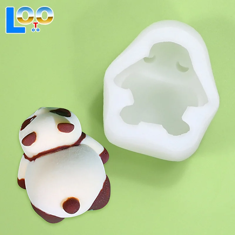 1pcs น่ารักแพนด้าพุดดิ้งแม่พิมพ์ซิลิโคนแม่พิมพ์น่ารักการ์ตูนเยลลี่เค้กเค้กแม่พิมพ์เค้กตกแต่งบ้านอุปกรณ์เบเกอรี่