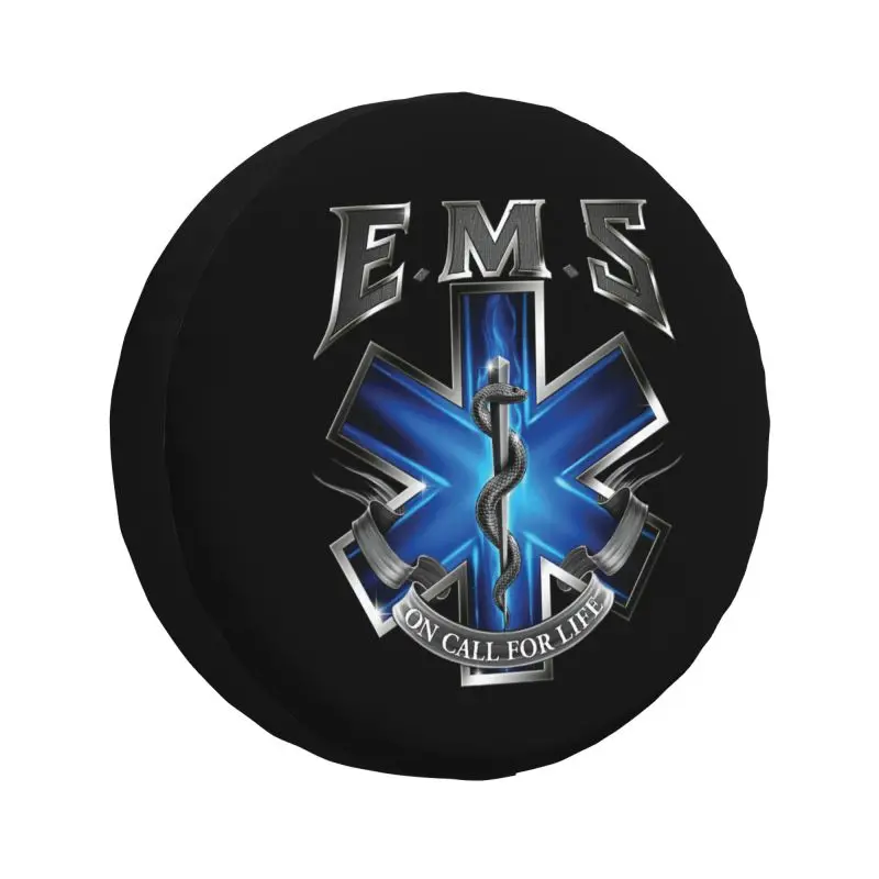 Custom Ems Star Of Life Spare Tire Cover for Jeep Hummer Emt Paramedic Medical SUV RV 4WD Car Wheel Protectors Accessories