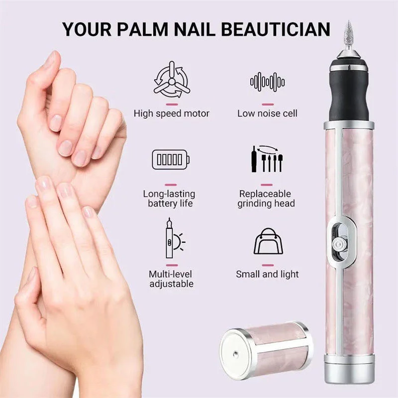 Wireless portable nail file, nail polish remover tool, nail polishing tool for beauty, beauty and personal care accessories