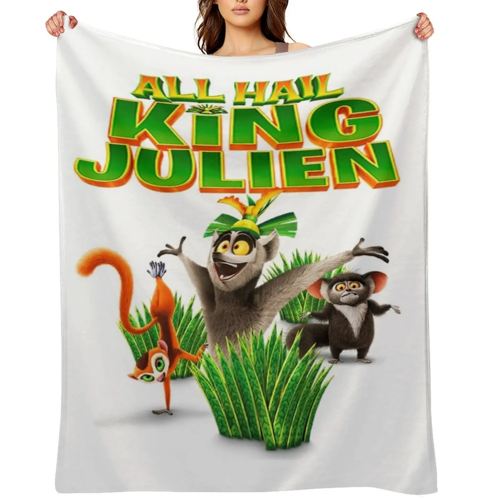 

all hail king julien gift for fans all hail king julien crimson Throw Blanket Luxury Retros Sofa Soft Big Blankets