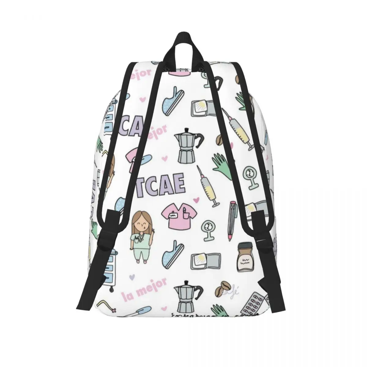 Plecak męski dla lekarza pielęgniarki Enfermera En Apuros moda licea Business Daypack Laptop torba na komputer na ramię lekki