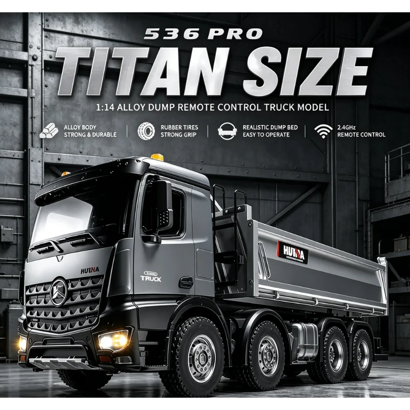 Rc Hobby Dump Truck - Huina 1536Pro RC Dump Truck, Heavy‑Duty