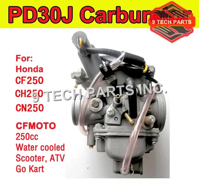 

Carburetor 30mm PD30J K.H For CFMOTO 250cc water cooled Scooter ATV Go Kart 172MM for HONDA CF250 CH250 CN250
