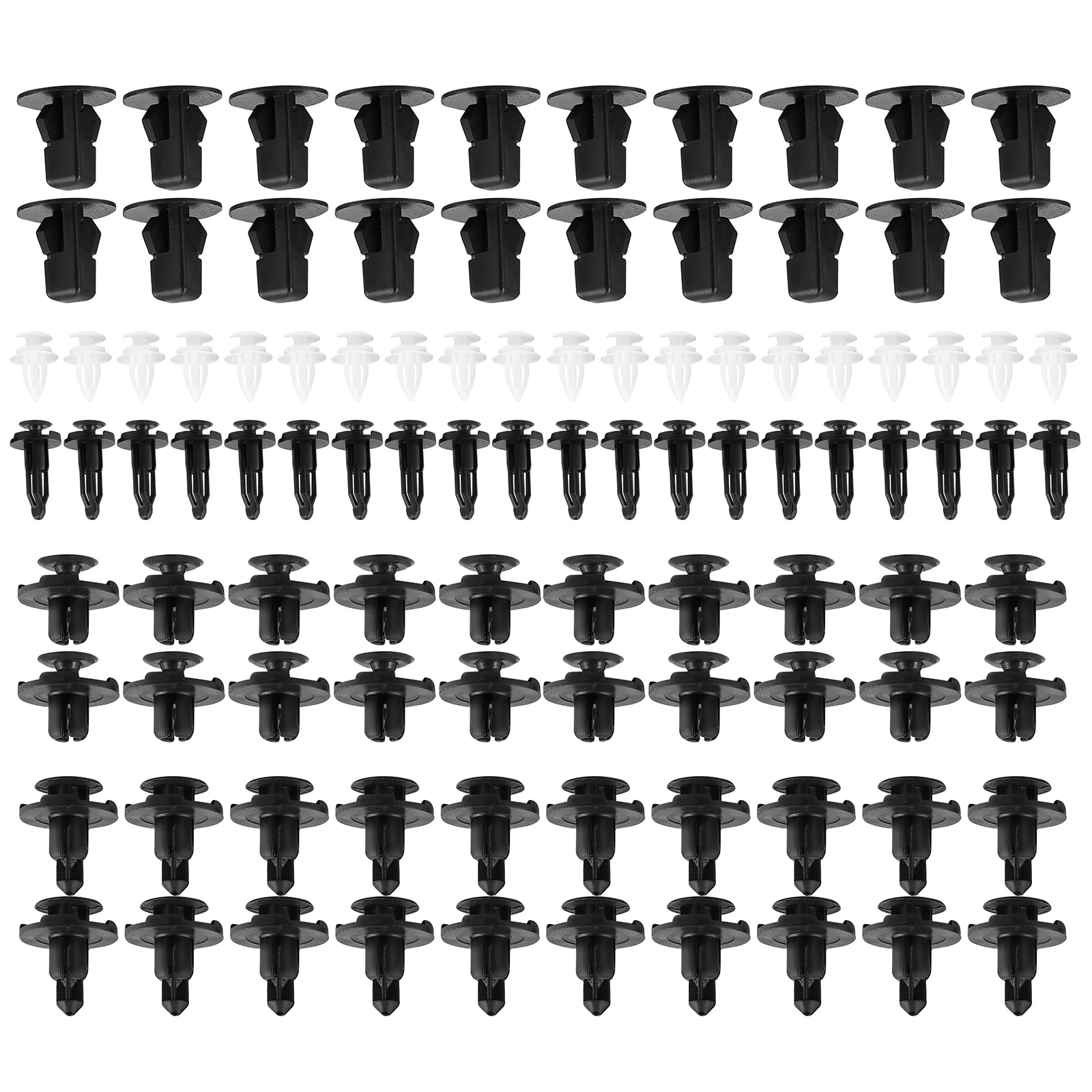 

100Pcs Bumper Fastener Clips Durable Solid Rivet Push Pin Set Trim Body Clips Engine Cover Clip Car Fixation Accessories