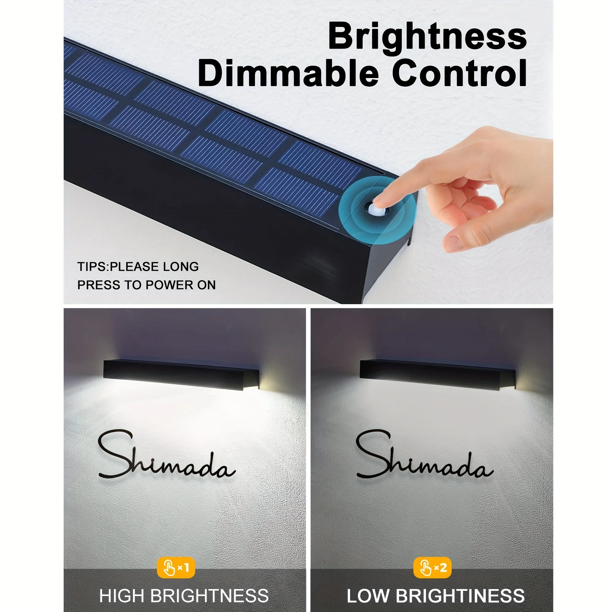 Solar Sign Lights Bright LED 6000K Mailbox Solar Lamp Dusk to Dawn for Outdoor Address,House Number, Garage, Billboard Street