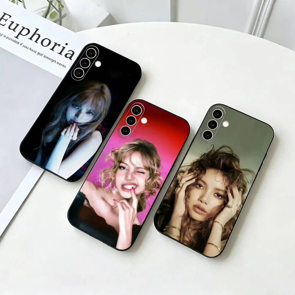 K-Kpop Idol Singer L-Lisa   Phone Case For Samsung Galaxy A73,A72,A71,A70,A53,A52,A51,Others Soft Black Cover