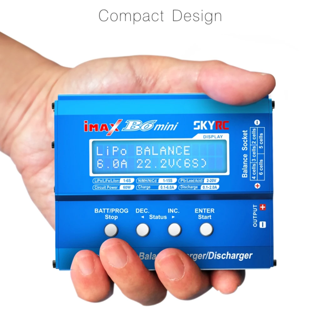 

Blue Charge Charge Faster SkyRC Battery Charger SkyRC B6 Mini Charger Is High-performance