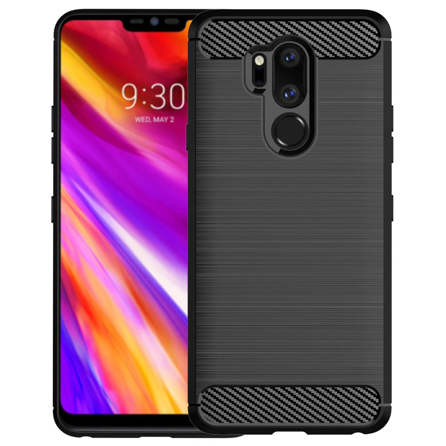 Per LG G7 ThinQ G7 one g7 + Q7 Plus custodia antiurto per telefono per lg G7 plus thinq q7 + Q7 Alpha custodie in fibra di carbonio antiurto