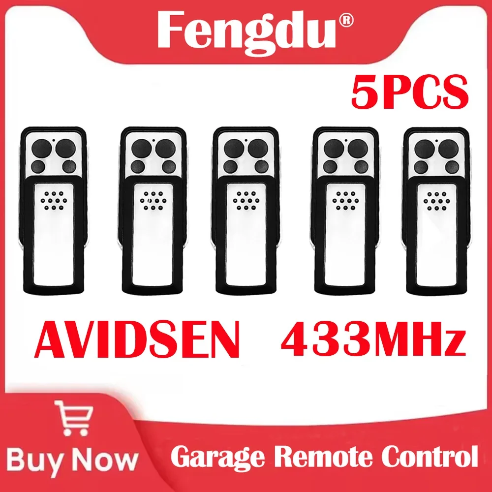433.92MHz 5PCS Avidsen Compatible with 4253 104257 104251 654250 Garage Door Gate Remote Control Handheld Transmitter