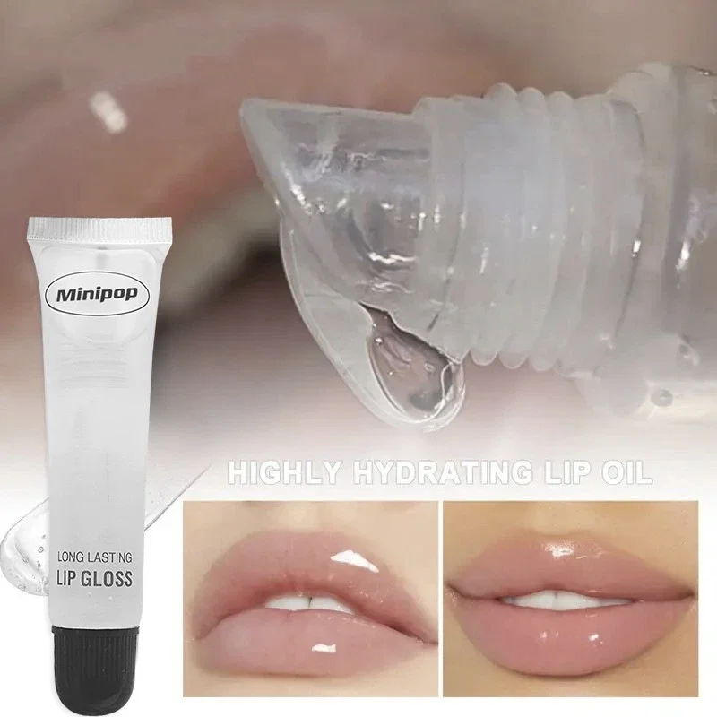 6 pezzi lucidalabbra idratante a lunga durata lucidalabbra trasparente olio base labbra non appiccicoso finitura lucida cosmetici per la cura delle labbra