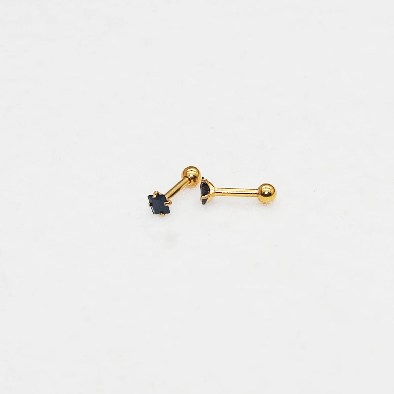 Elegante Minimalistische Edelstahl Quadratische AAA Zirkonia Drehbare Kugel-Ohrstecker Hypoallergenes Geschenk für Frauen – Detail 2