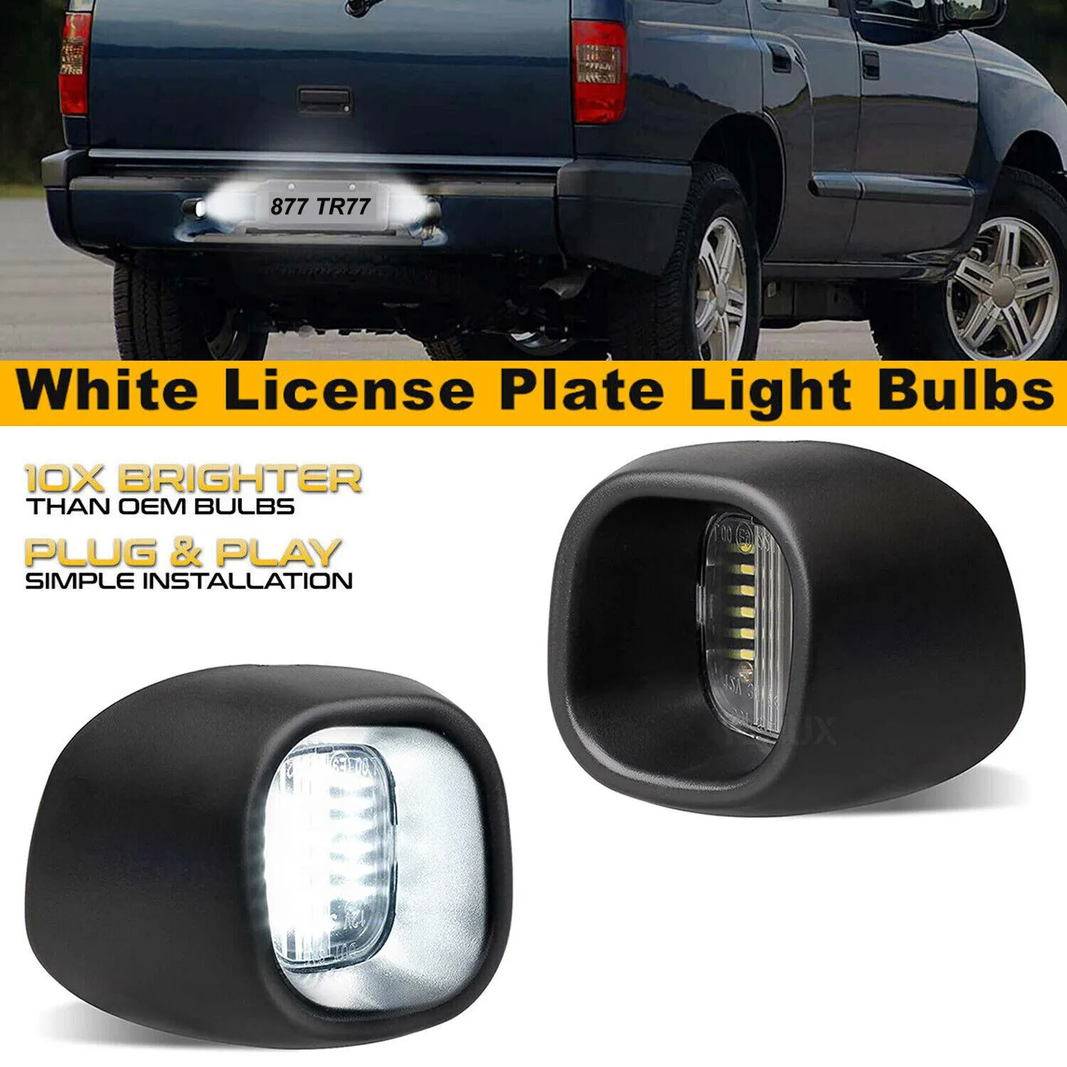 Winetis 2 uds 6000K luz LED blanca para matrícula juego de lámparas traseras para Chevy Chevrolet Blazer S10 Pickup Jimmy S-15 Sonoma