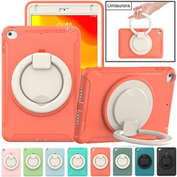 For IPad Pro 11 Air 2 3 4 5 10.9 Mini 6 9.7 10.2 7th 8th 9th 10th Gen Case Kids Silicone Shockproof Pull Ring Stand Tablet Funda