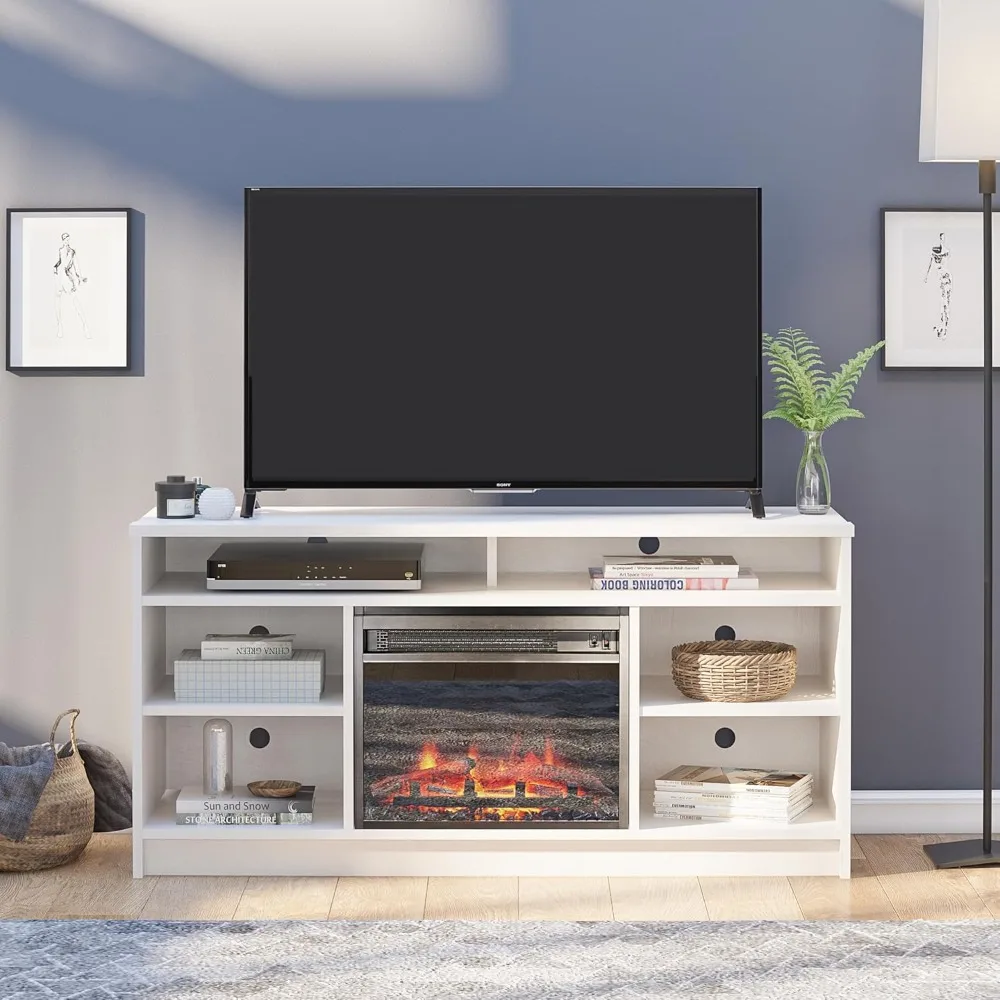 Fireplace TV stand, TVs up to 70