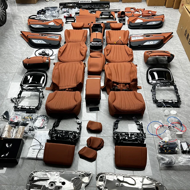 

New Design W221 Upgrade to W223 Interior Kit Modification Interior Modification of Center Console Seat Leather Cover