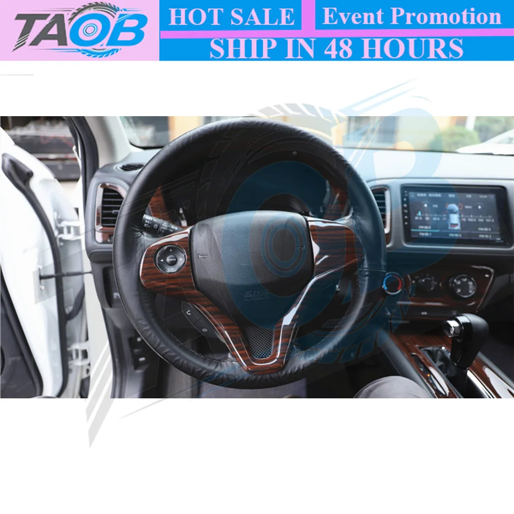 For Honda Fit Jazz HRV Vezel Shuttle CITY 2016 2017 2018 2019 Accessories Car Steering Wheel Switch Frame Decor Cover Sticker