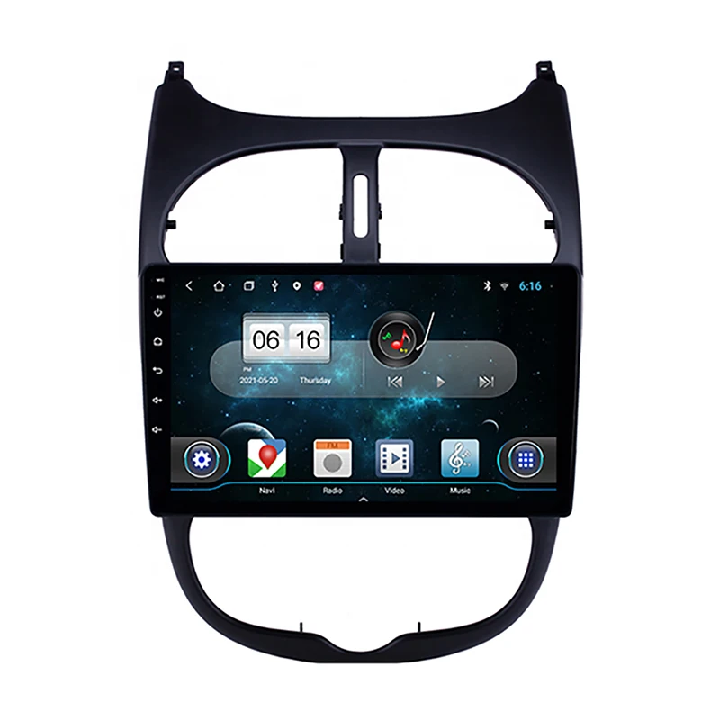 Car Radio Touch Screen For Peugeot 206 2001 - 2016 Car Radio Multimedia Video Player Navigation GPS No DVD