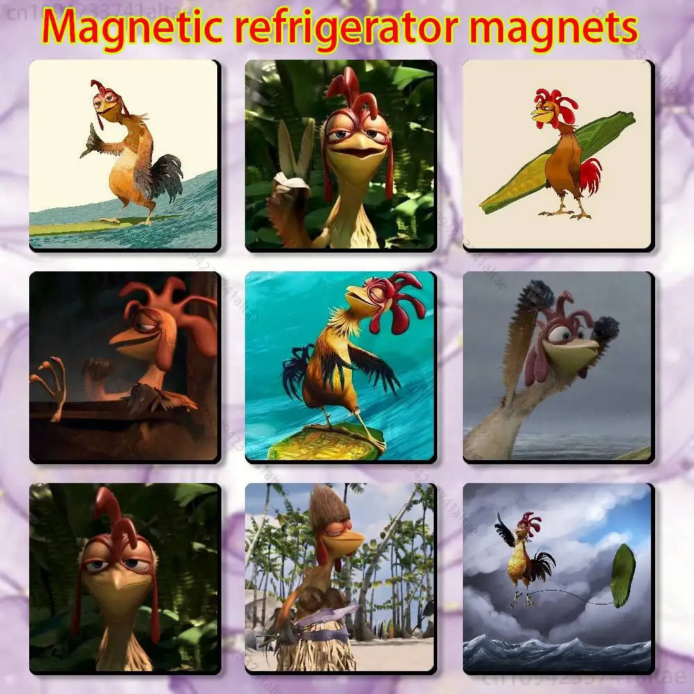 

C-Chicken Joe Surf Sign Fridge Magnets - Creative Miniature DIY Magnetic Decorations for Home Accessories