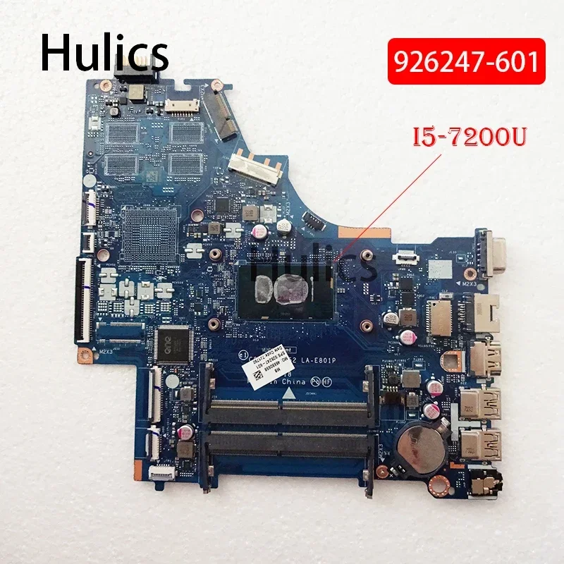 Hulics Used Laptop Motherboards 926247-001 For HP 250 G6 LAPTOP I5-7200U Motherboard Mainboard 926247-601 LA-E801P