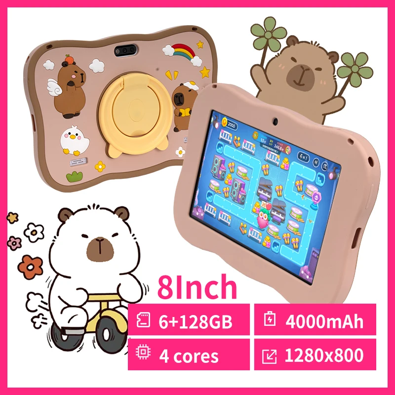 New Arrivals，Learning Tablet for Kids, 7 Inch, Android 12, HD Dual Cameras, Toddler Educational Toy, Gift for Children, 5G WiFi