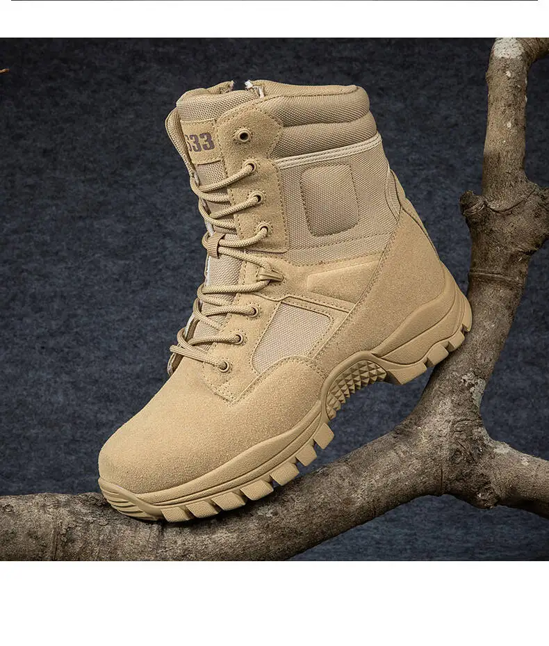 Outdoor-Stiefel für Herren, Knöchelstiefel, dick, hochwertig, sportlich, wasserdicht, rutschfest, Wanderstiefel, verschleißfest, Dschungel-Trekking, Größe 39–47 – Detail 20