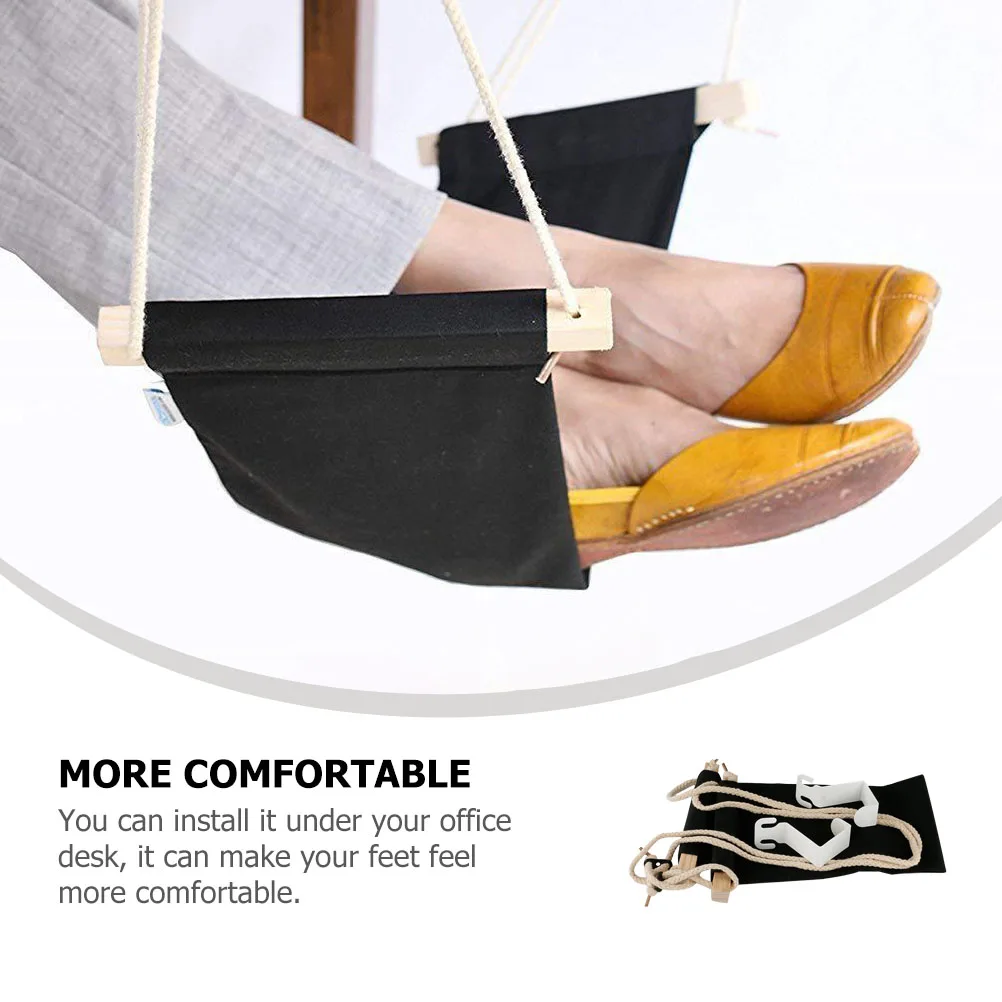 Hamaca para pies plegable debajo del escritorio, reposapiés para oficina, hogar, pies ajustables, soporte colgante, hamaca portátil para pies, suministros de oficina