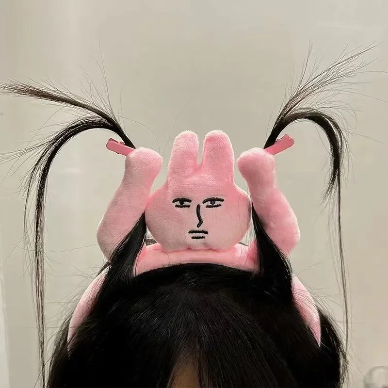 BYL Kawaii Rosa Coniglio Banana Cavia Peluche Fascia Creativa Divertente Divertimento Moda Portatile Carino Anime Fascia per Donna Ragazze