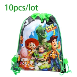 Disney Toy Story Theme Party Non-Woven Drawstring Pocket kids Favors School Backpack Gift Bag Kids Birthday Party 10pcs/lot