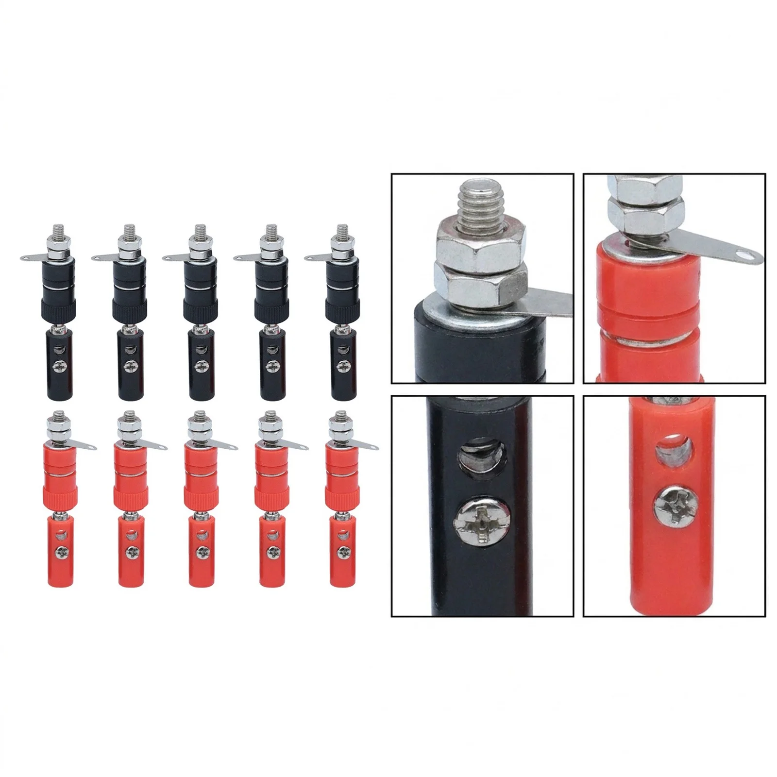 Durability Connectors Socket PA Nylon And Alloy Screw Speaker Wire Cable 10pcs Banana for durable Accessories Durability