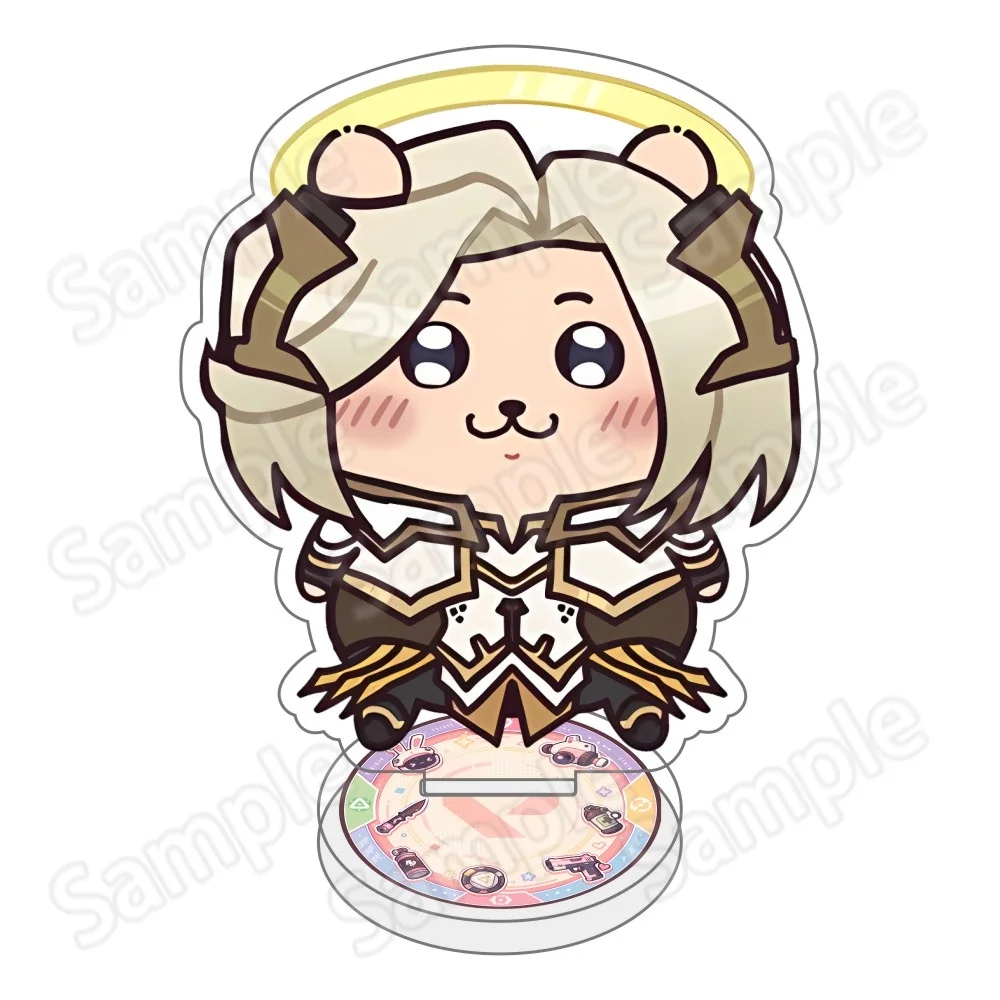 New Overwatch 2 10cm Acrylic Stand keychain Figures Zenyatta , McCree & D.Va Game Collectible Merchandise Desktop Decoration Fan view 6