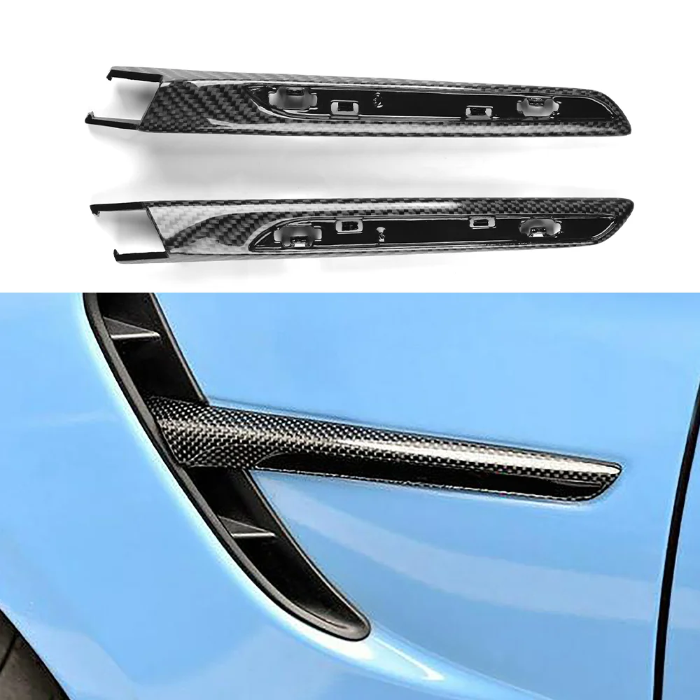 For BMW M3 F80 13-19 M4 F82 F83 Car Accessories Dry Carbon Fiber Fender Air Vent Flow Trim Replacement Tuning Retrofitting Part