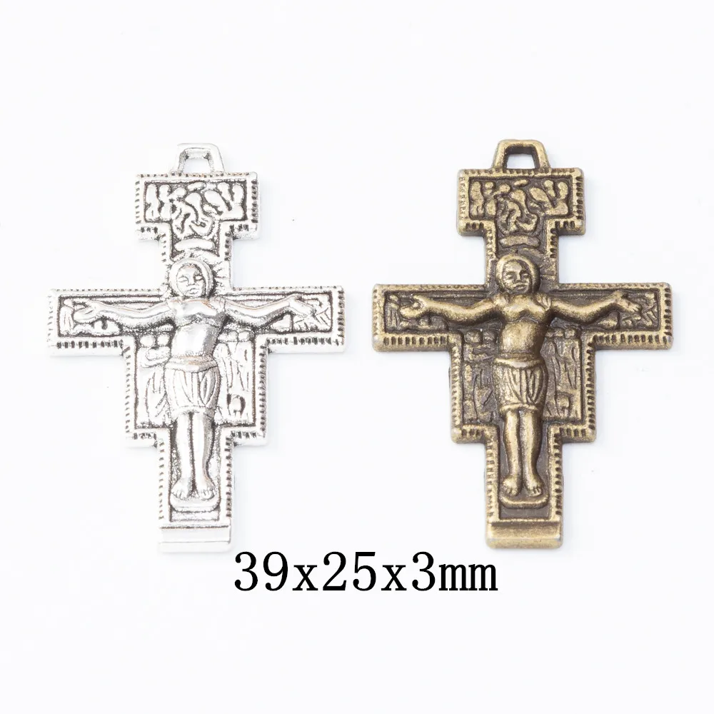 8 pieces (cross) vintage zinc alloy charm metal pendant DIY jewelry discovery making accessories 1824