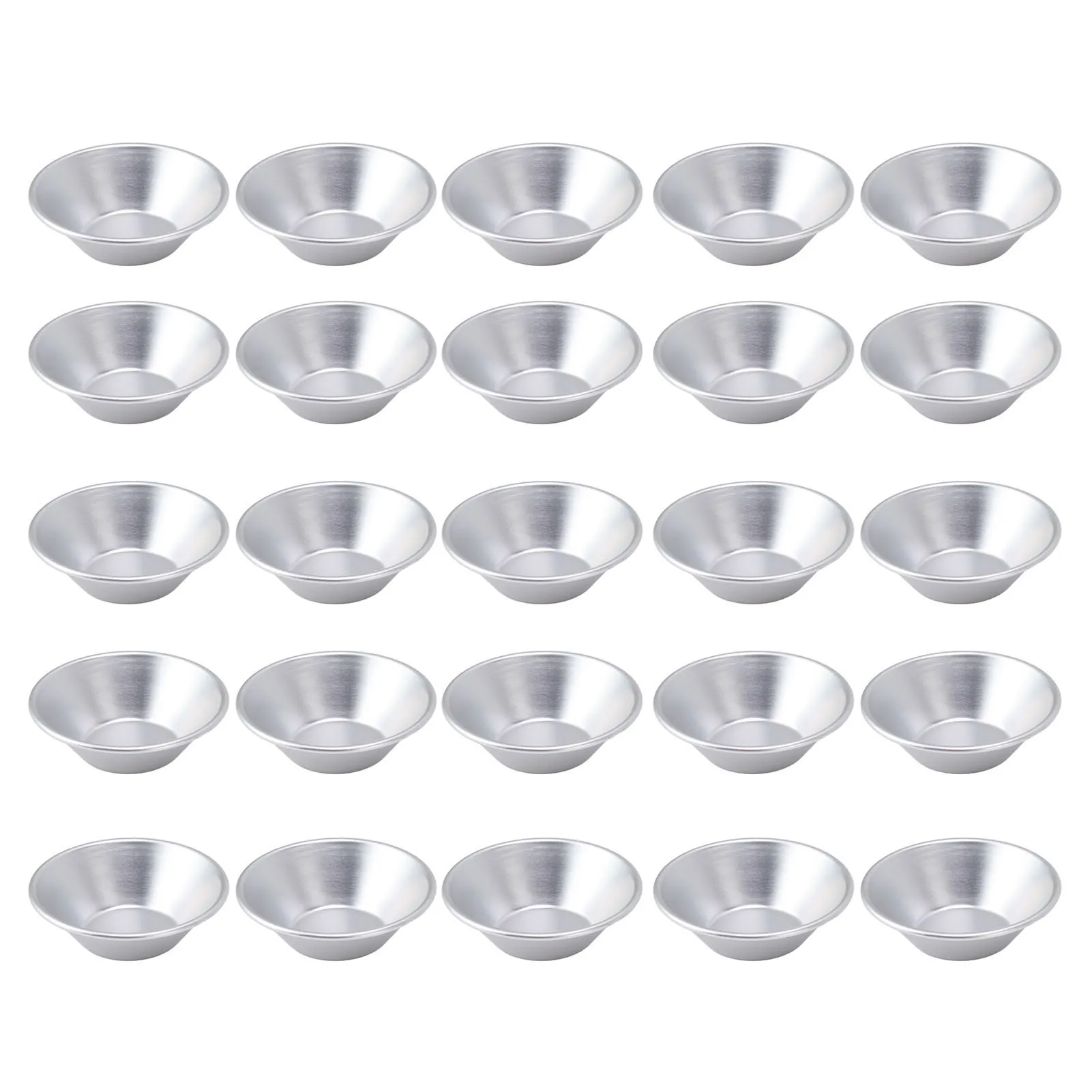 25Pcs Aluminum Egg Tart Molds Small Tart Pie Tin Mini Cupcake Cake Muffin Cookie Mold Baking Cups for Baking