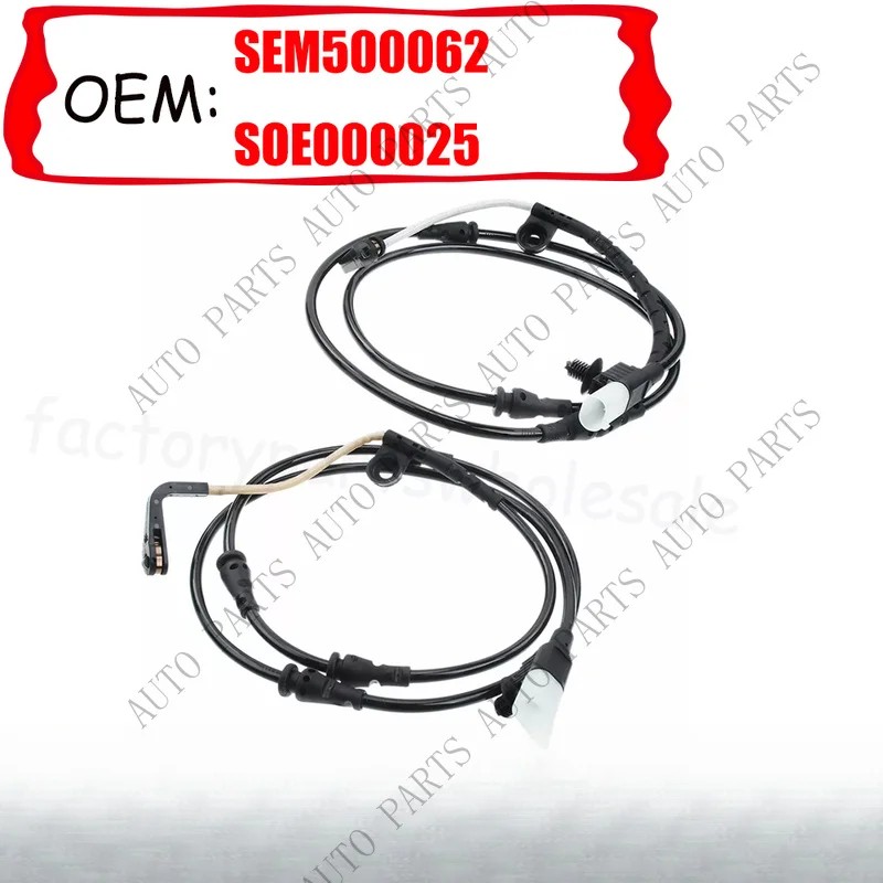 A+ 2Pcs Front & Rear Disc Brake Pad Wear Sensor for Land Rover SEM500062 SOE000025
