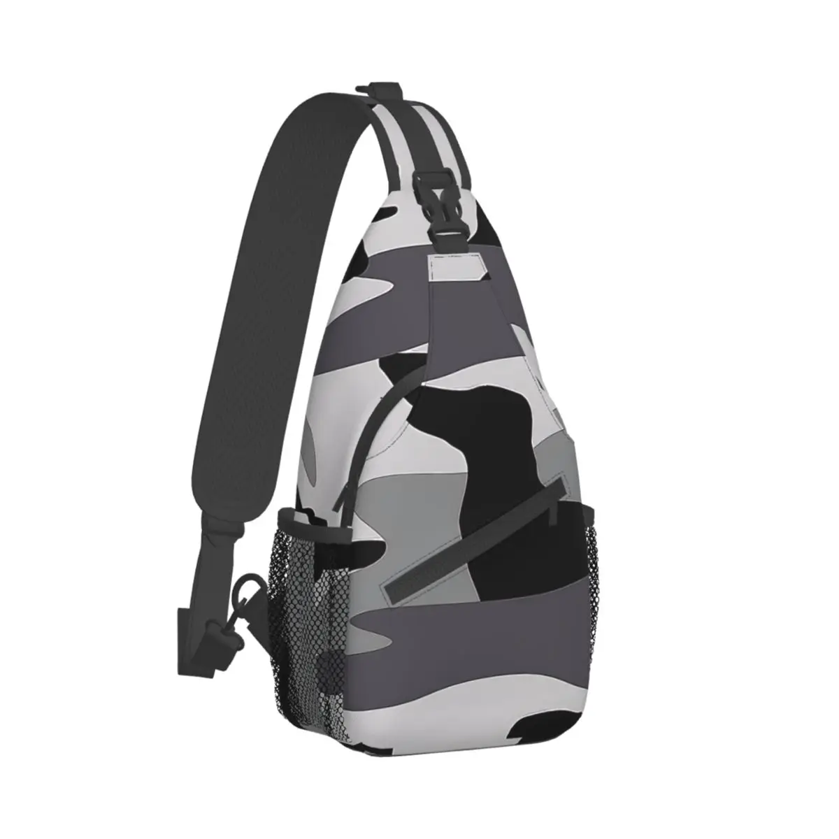 Sac à bandoulière gris camouflage Weiner chien, sacs de poitrine teckel pour animaux de compagnie, sac de voyage, sacoche de sport pour adolescents unisexe